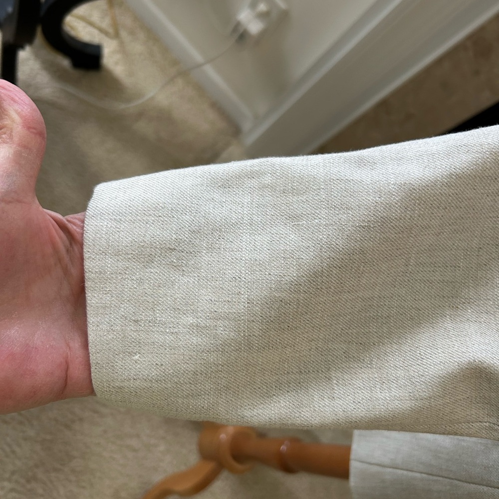 J Crew Alexandra Flax Ivory Linen Blazer - Picture 7 of 14